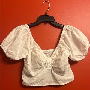 Tops White Puff Sleeve Blouse size M